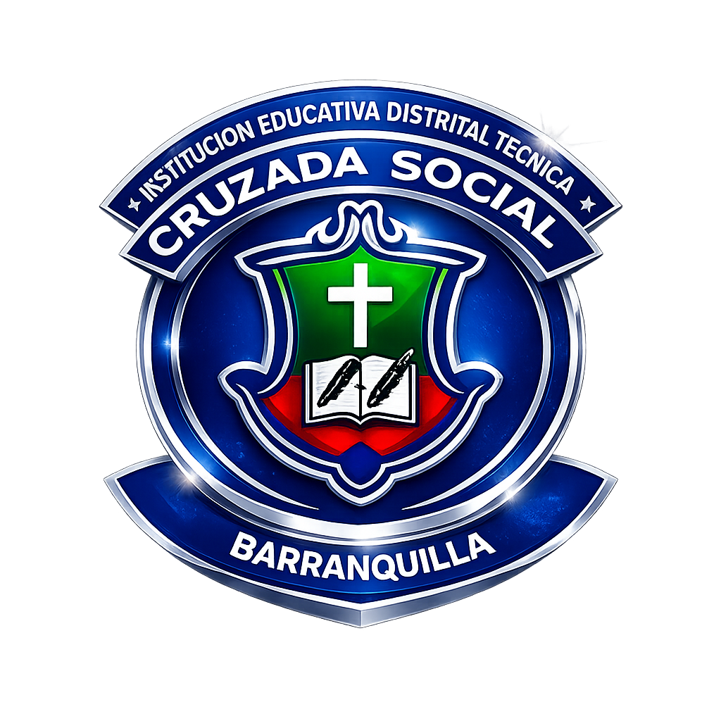 Escudo Institución Educativa Distrital Técnica Cruzada Social